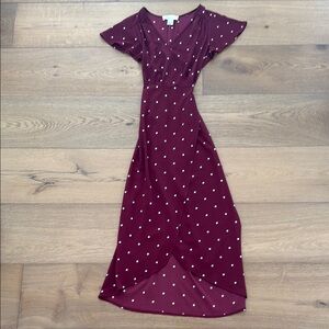 Superfood Wrap Dress With Flutter Sleeves Medium